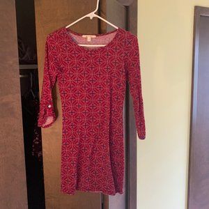 Francesca's/Miami Art-Deco Print Mid-Length Dress